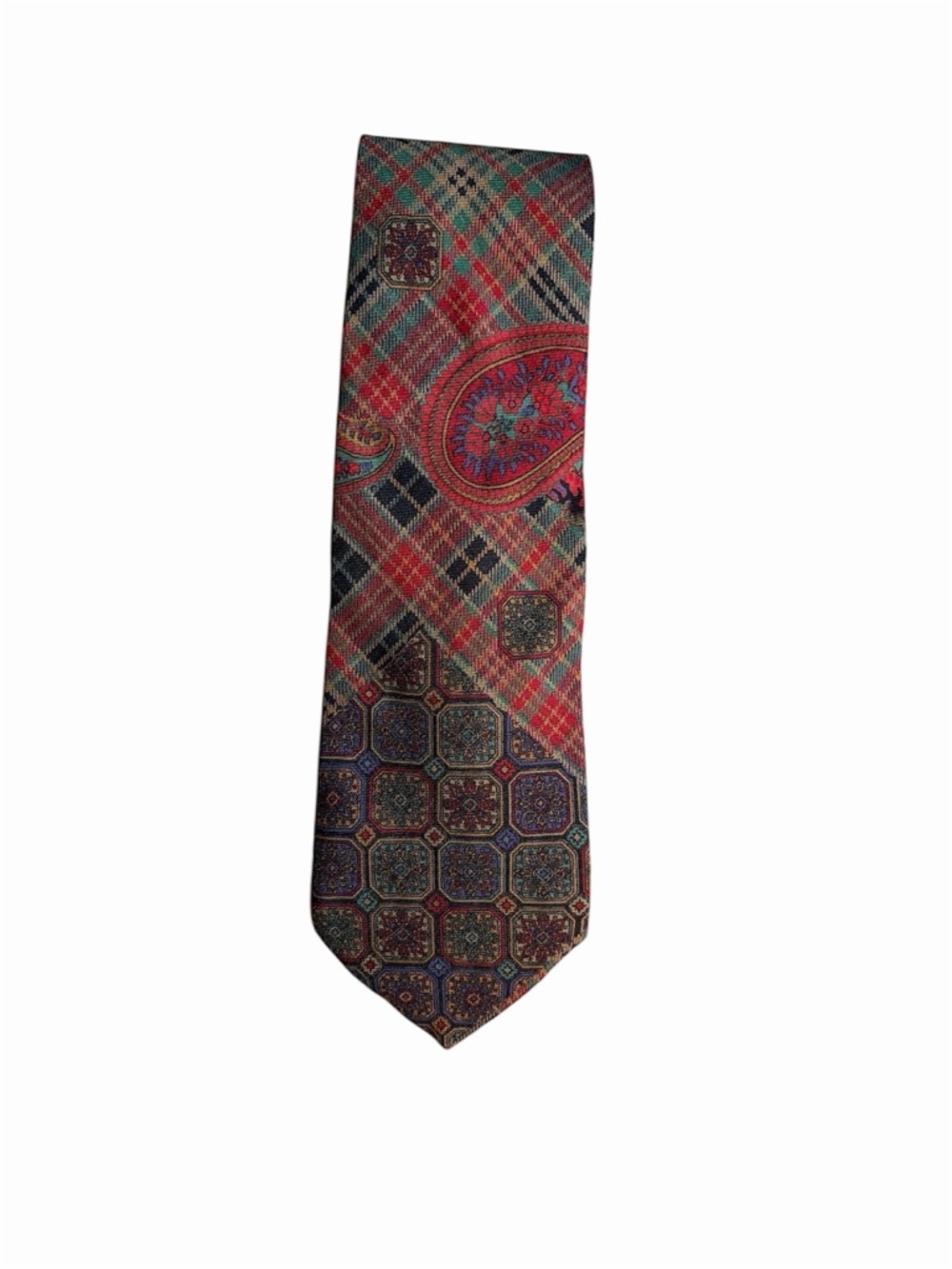 Aeropostale Multicolor Paisley & Plaid Men's Tie